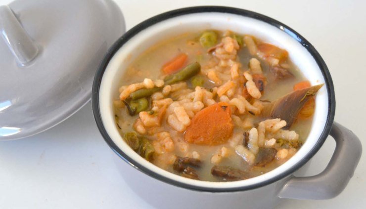 Receta de arroz caldoso con verduras - recetas vegetarianas y veganas - recetas de arroces
