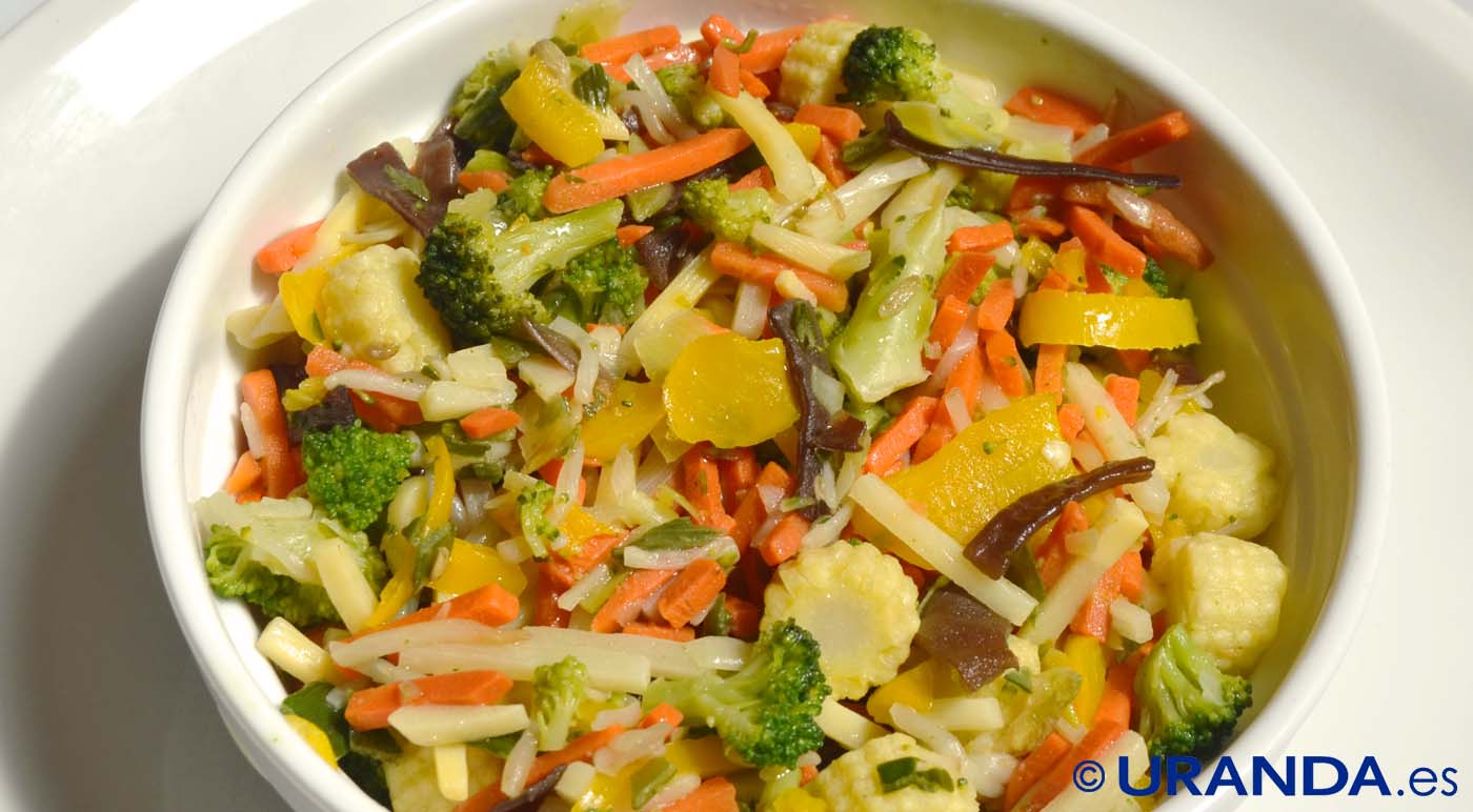 Receta de juliana de verduras rehogadas - Recetas veganas de verduras y hortalizas hervidas o al vapor